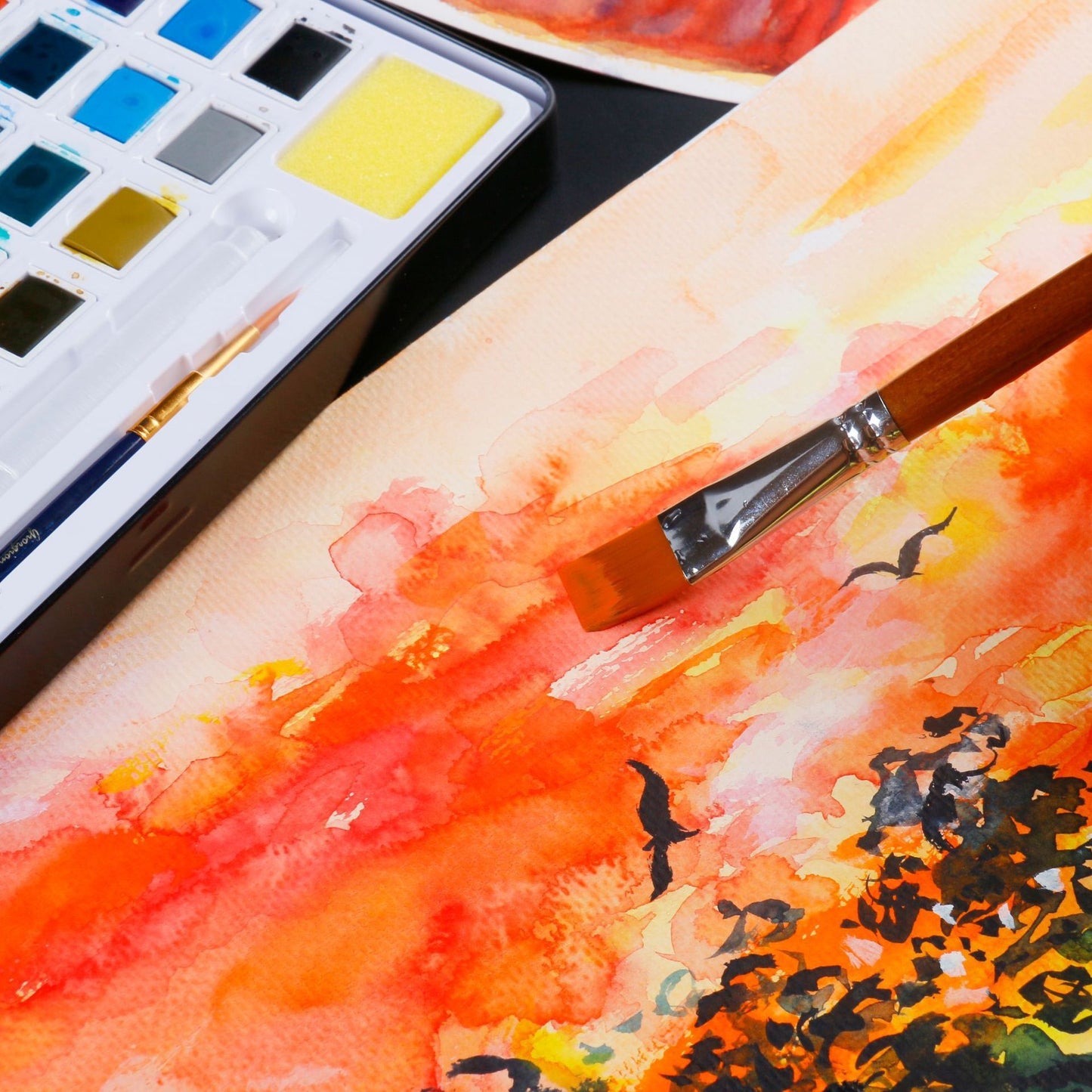 Five Pack Nylon Brush Diy Set Painting Watercolor