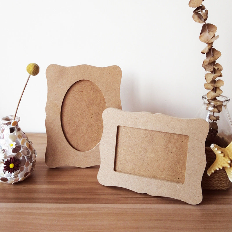 White Embryo Photo DIY Handmade Material Wooden Picture Frame