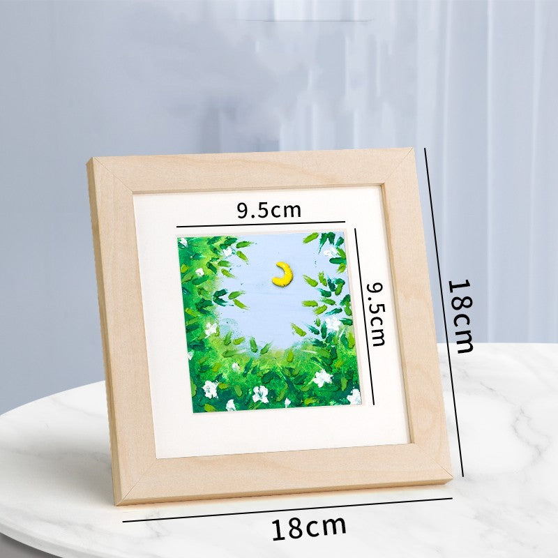 Solid Wood Picture Frame For Oil Painting Stick Painting, Special Paper Preservation Frame For Four Squares And Nine Squares
