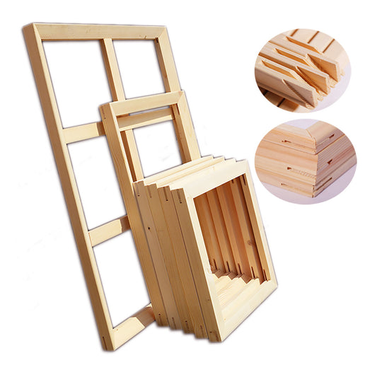 Oil Painting Natural Wood Frame Wall Sticker