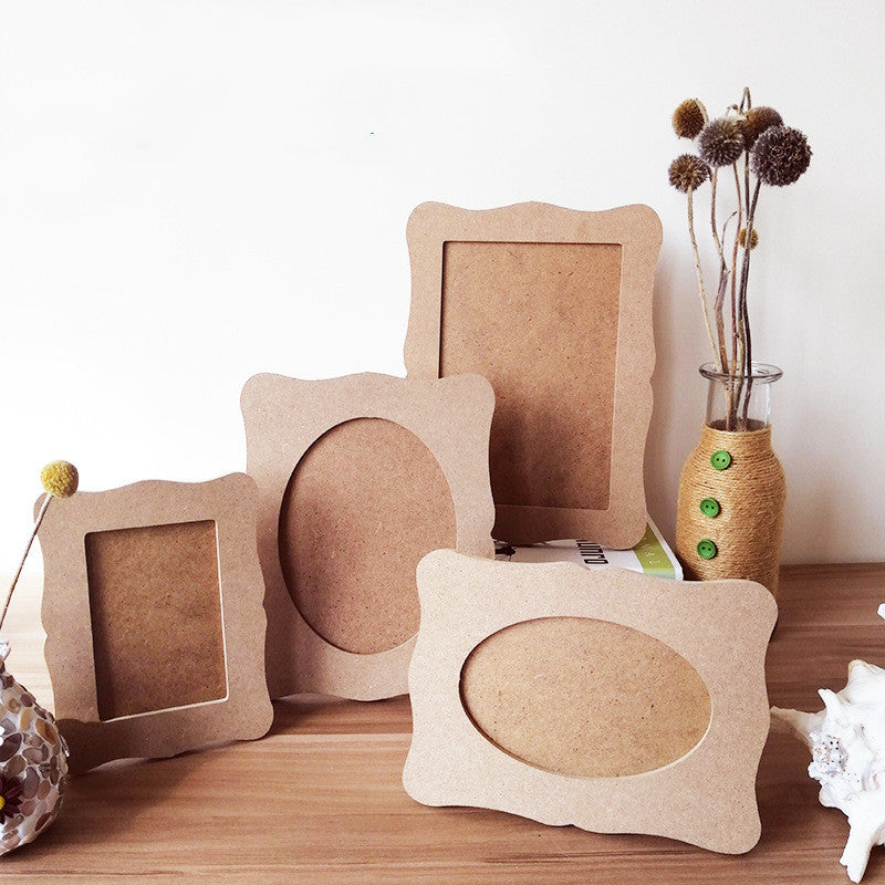 White Embryo Photo DIY Handmade Material Wooden Picture Frame