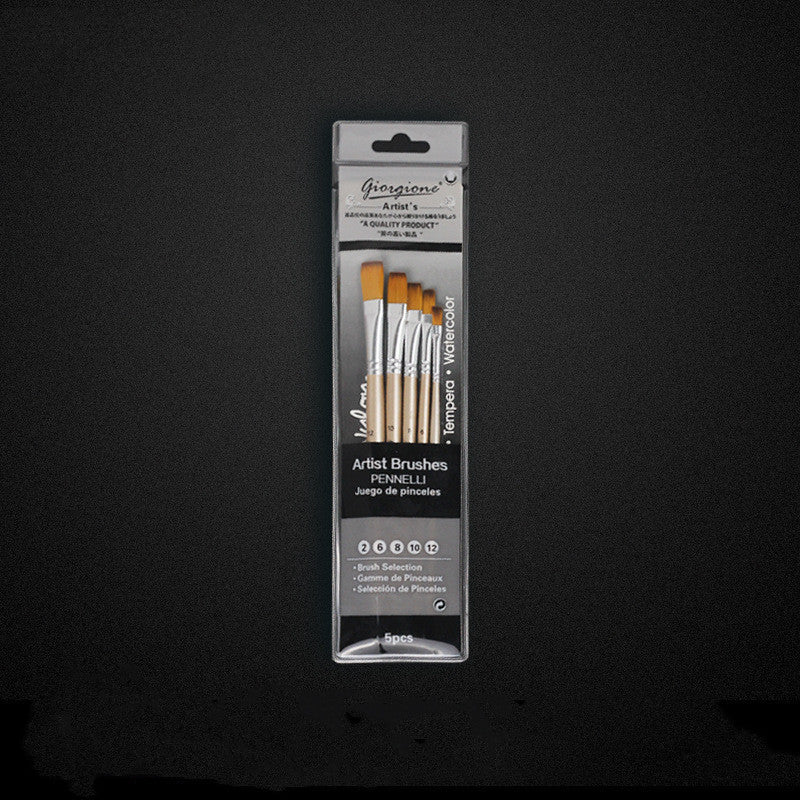 Five Pack Nylon Brush Diy Set Painting Watercolor