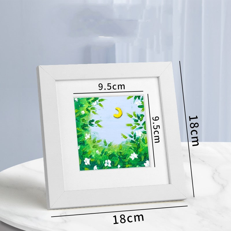 Solid Wood Picture Frame For Oil Painting Stick Painting, Special Paper Preservation Frame For Four Squares And Nine Squares