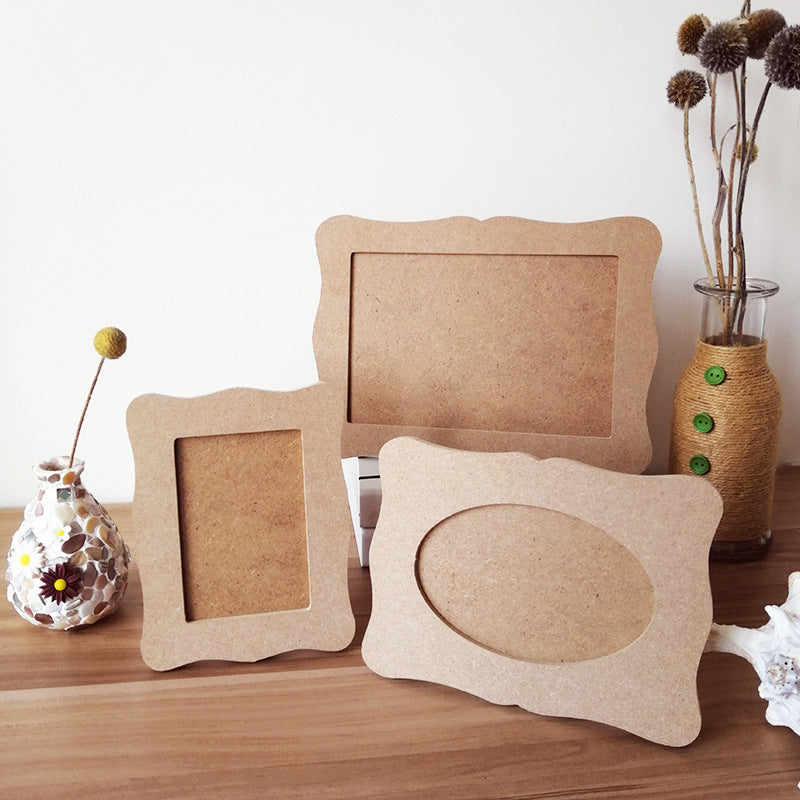 White Embryo Photo DIY Handmade Material Wooden Picture Frame